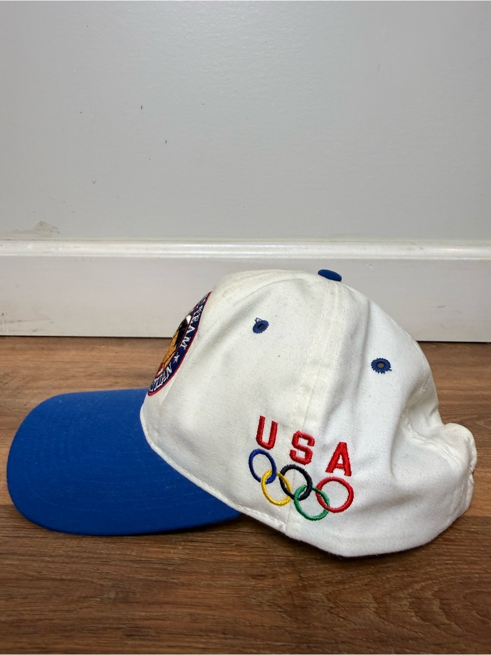 Vintage U.S. Olympic Team Equestrian White & Blue Hat - Picture 4 of 5